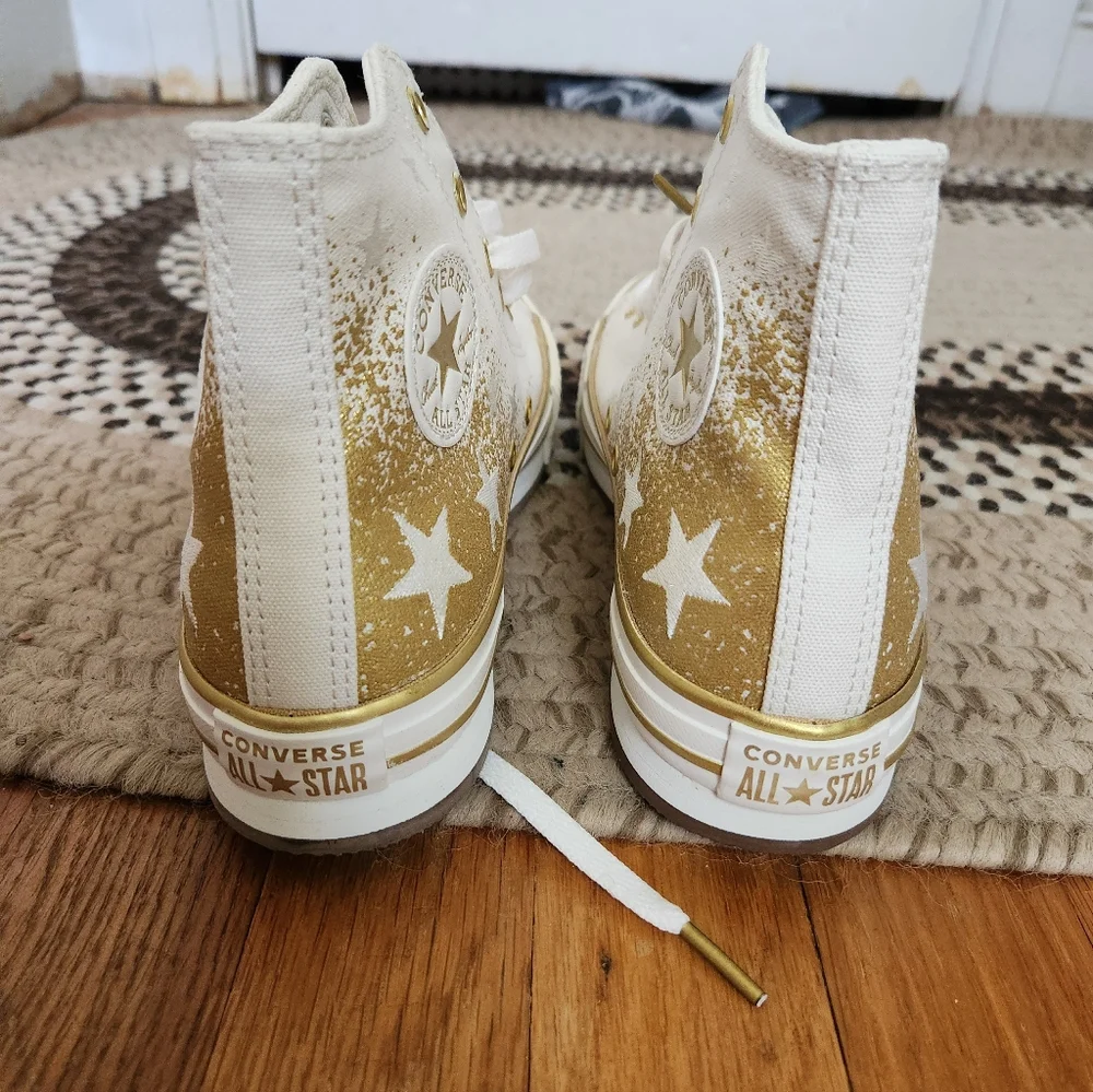 Converse High-Top - White and Gold